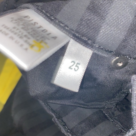 Pistola Shadow Stripe Audrey Skinny Jeans Cropped Ankle Raw Frayed Hem NEW - Picture 10 of 10